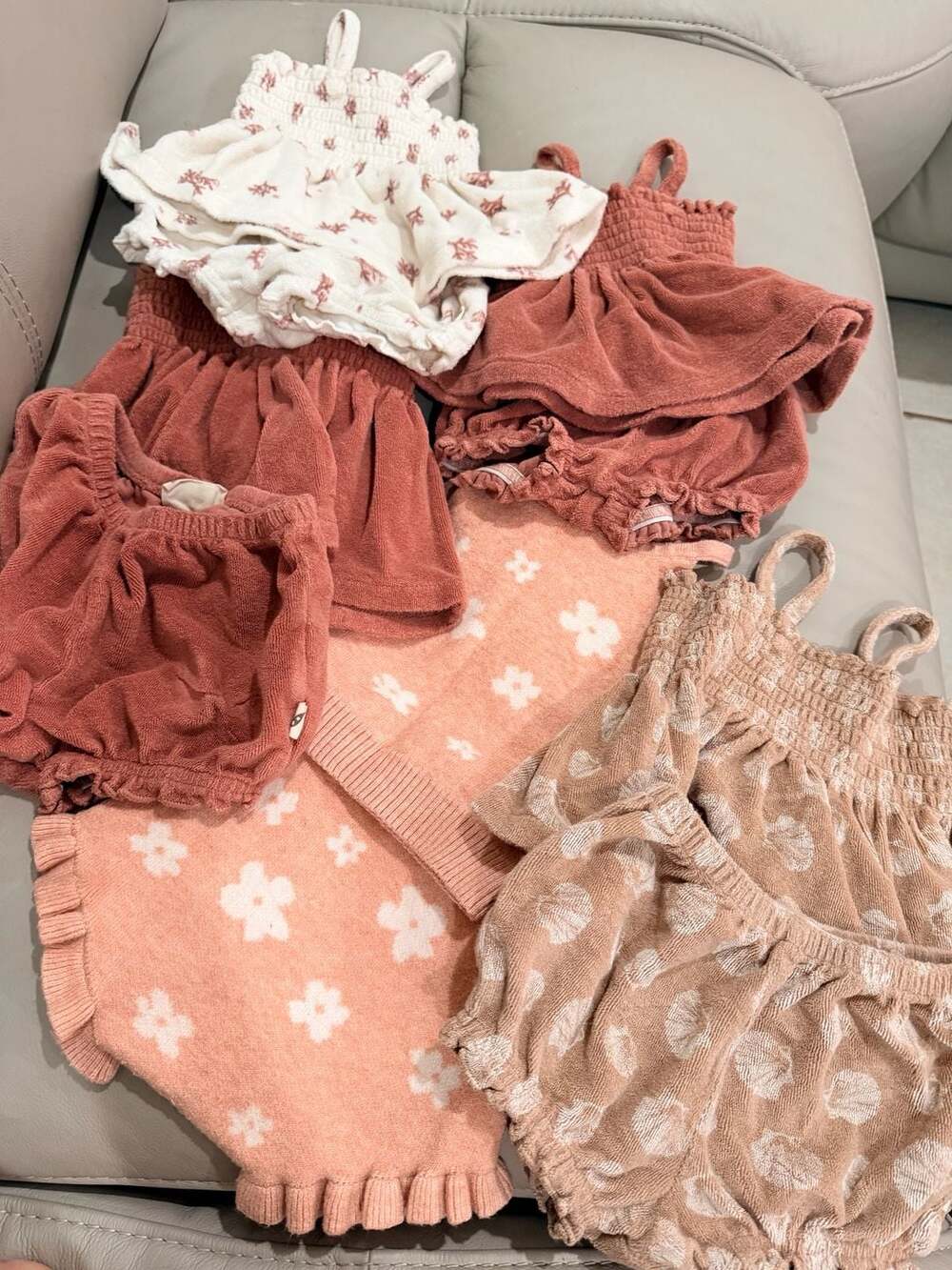 Girls set bundle easy-peasy Organic Cotton Tank Top and Bloomer Set